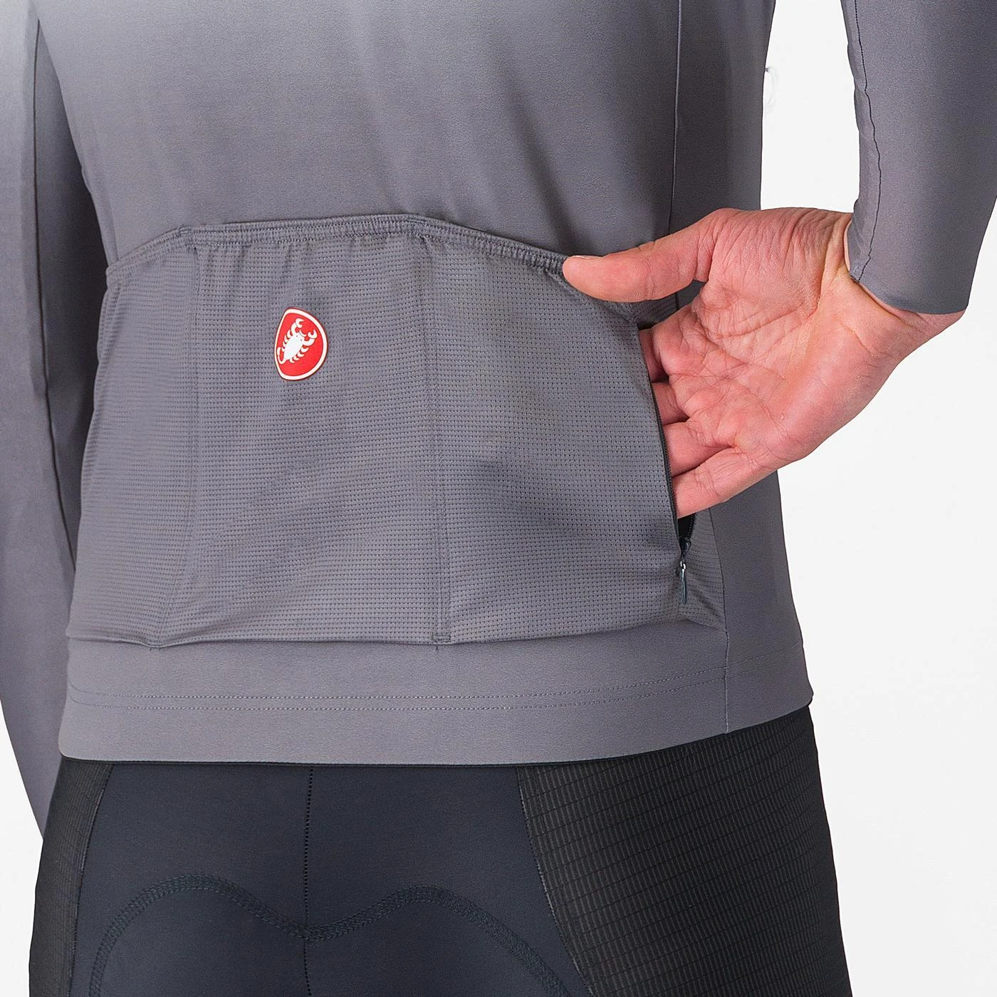 5. Tricou cu maneca lunga Castelli UPF LS, pentru barbati, gri argintiu, XS Gri Argintiu, XS