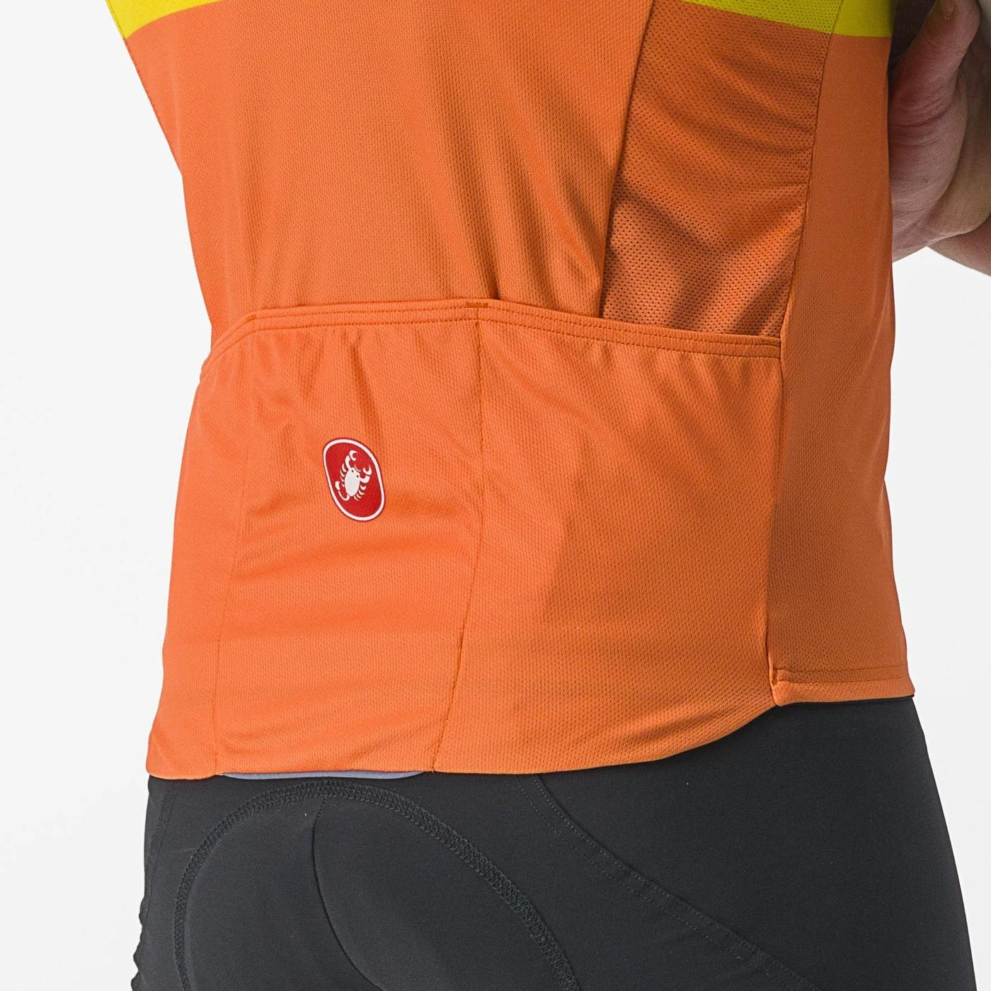 3. Tricou cu maneca scurta Castelli A Blocco, Vernil Portocaliu Galben Visiniu, L L, Vernil/Portocaliu/Galben