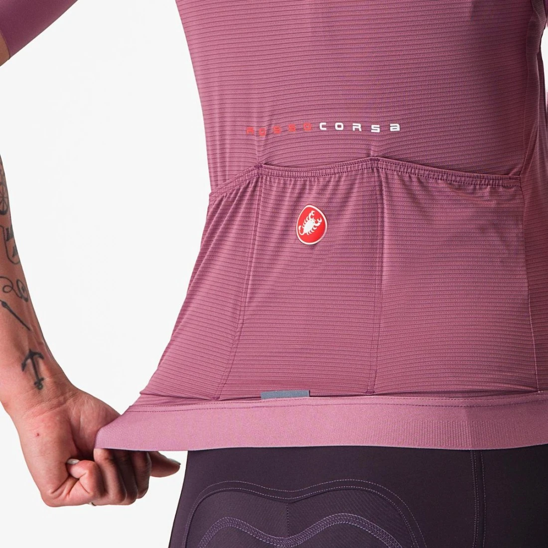 5. Tricou cu maneca scurta Castelli Aero PRO 7.0 W, de dama, Mov, XS XS, Siclam
