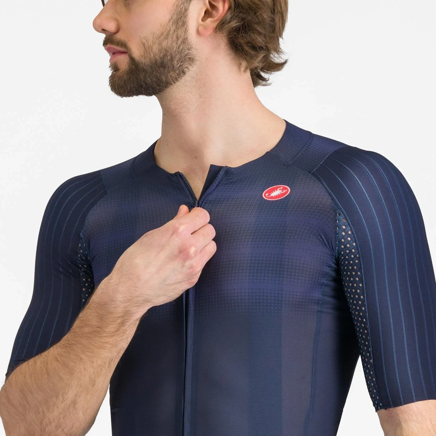 23. Tricou cu maneca scurta Castelli Aero Race 8S, pentru barbati, alb, S Alb, S