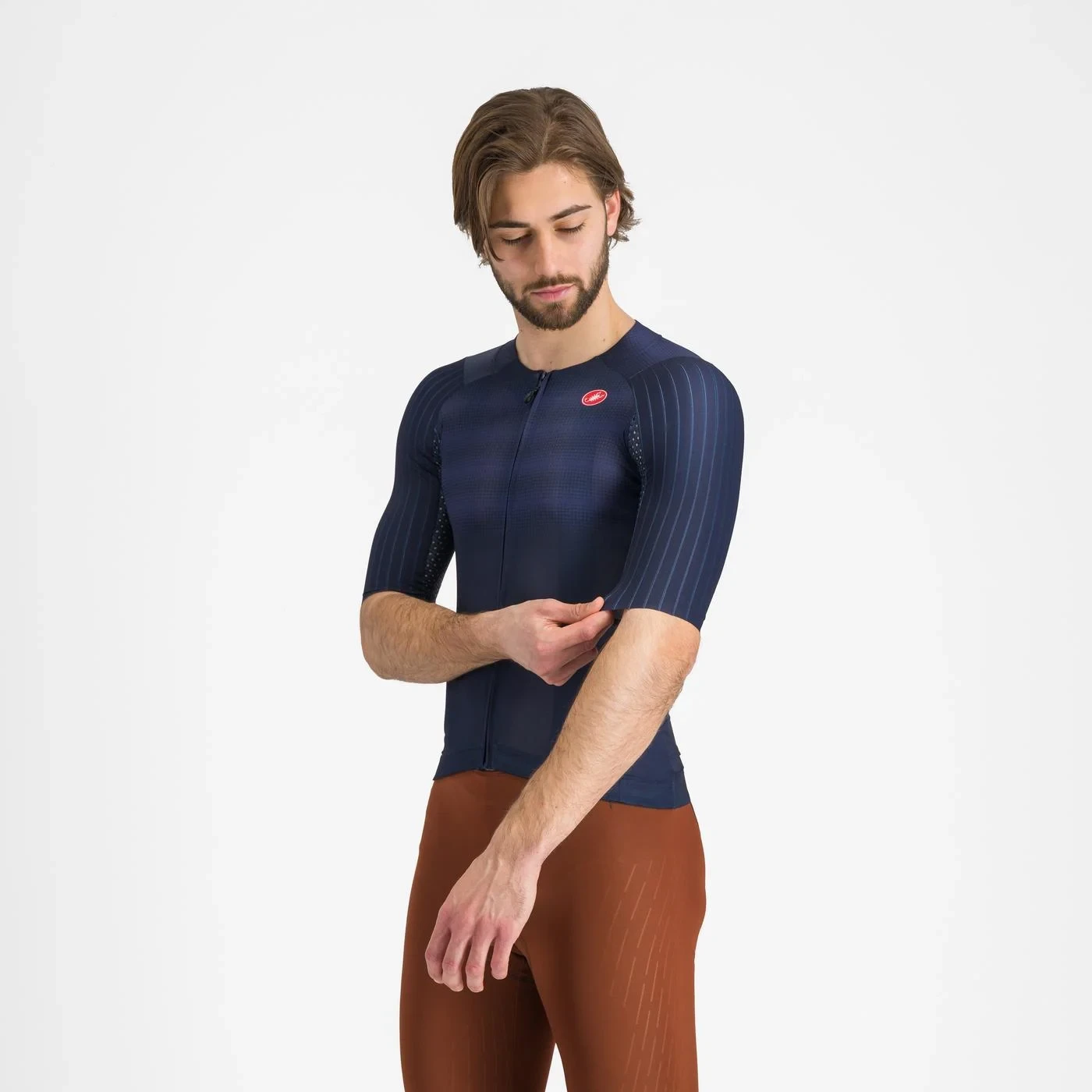 25. Tricou cu maneca scurta Castelli Aero Race 8S, pentru barbati, alb, S Alb, S