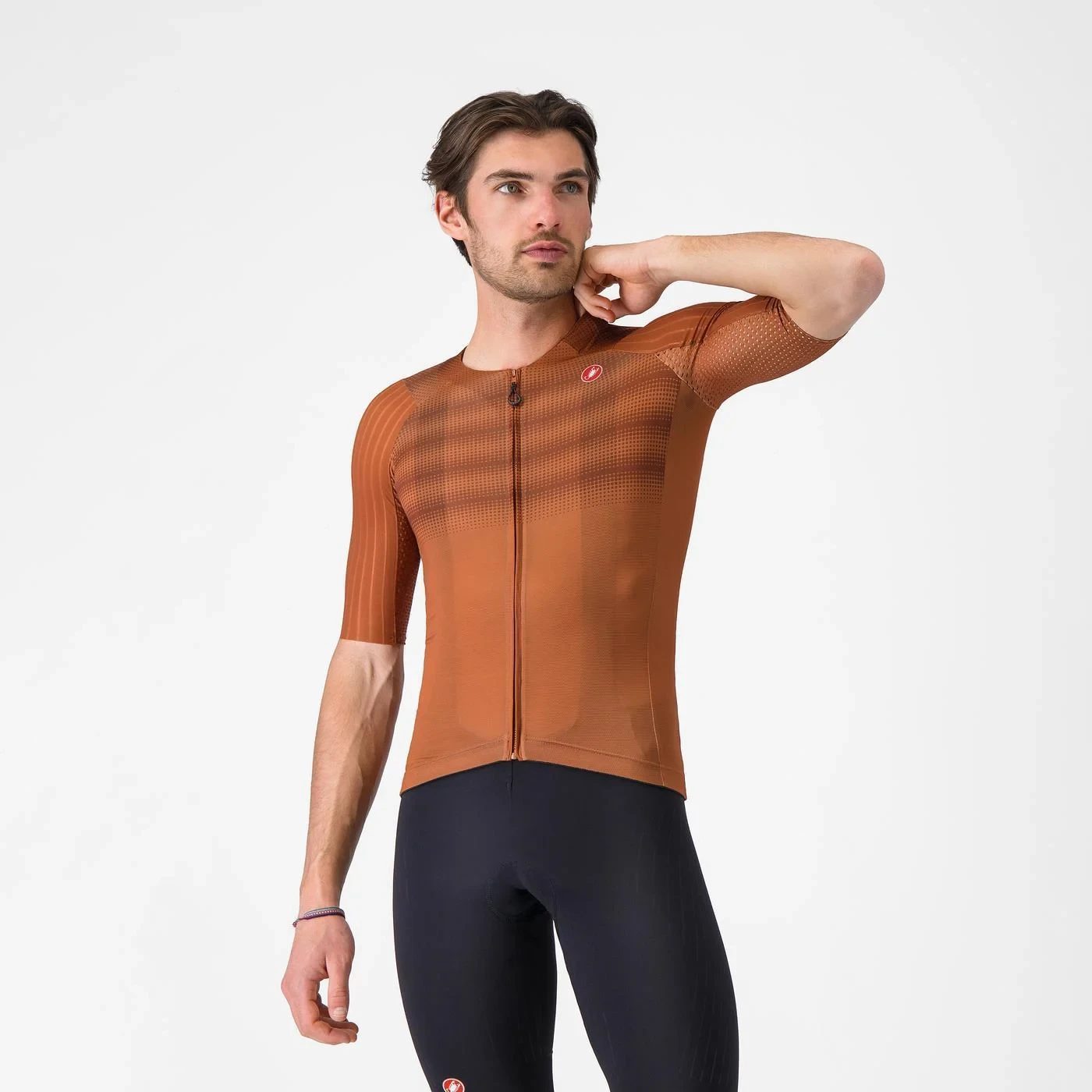 19. Tricou cu maneca scurta Castelli Aero Race 8S, pentru barbati, alb, S Alb, S