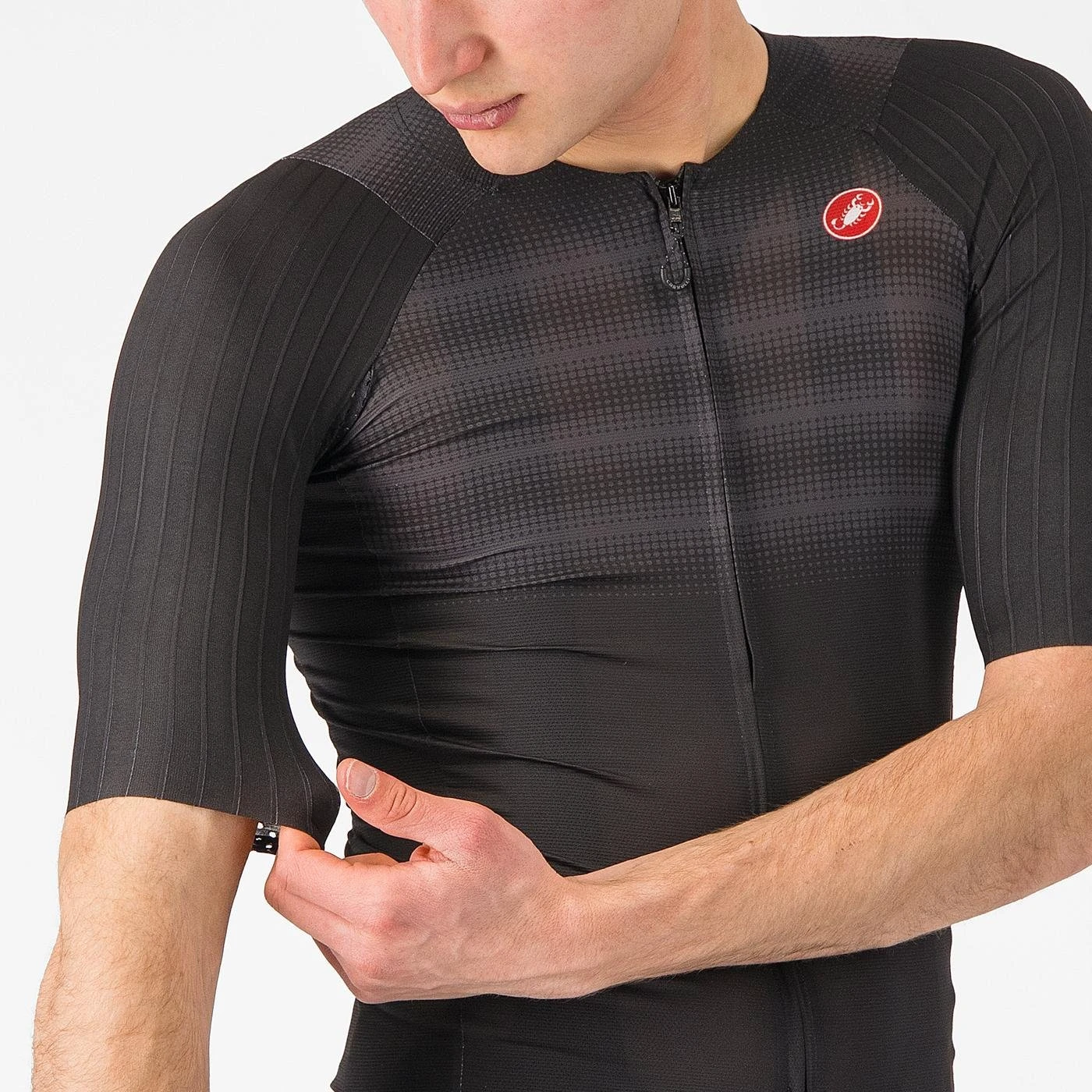 9. Tricou cu maneca scurta Castelli Aero Race 8S, pentru barbati, alb, S Alb, S