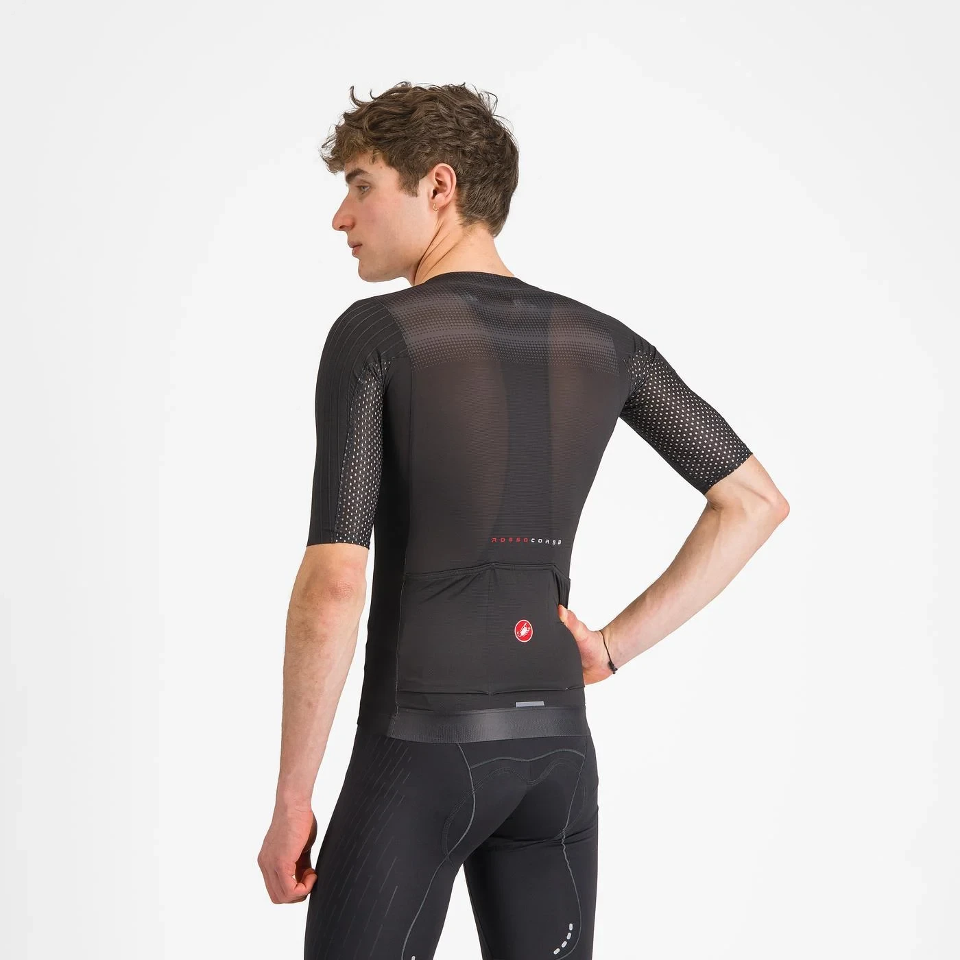 12. Tricou cu maneca scurta Castelli Aero Race 8S, pentru barbati, alb, S Alb, S