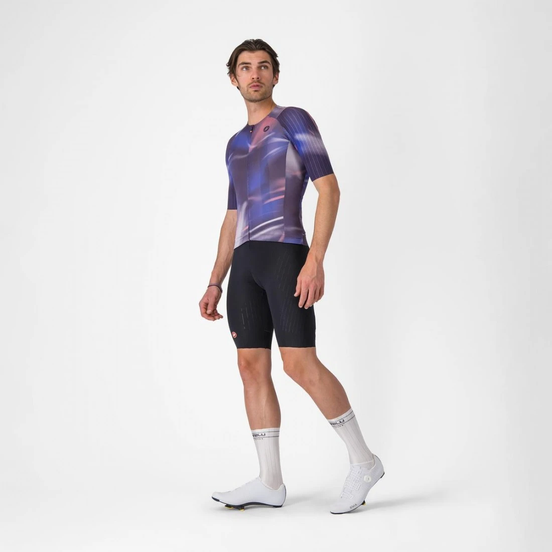 2. Tricou cu maneca scurta Castelli Aero Race 8s, pentru barbati, rosa giro night shade XL XL, Multicolor