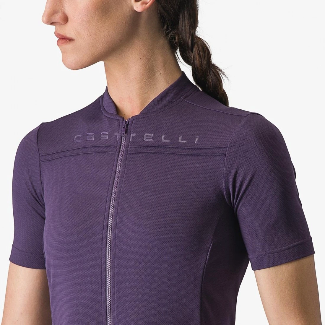 7. Tricou cu maneca scurta Castelli Anima 4, pentru femei, mov nocturn, L Mov Nocturn, L