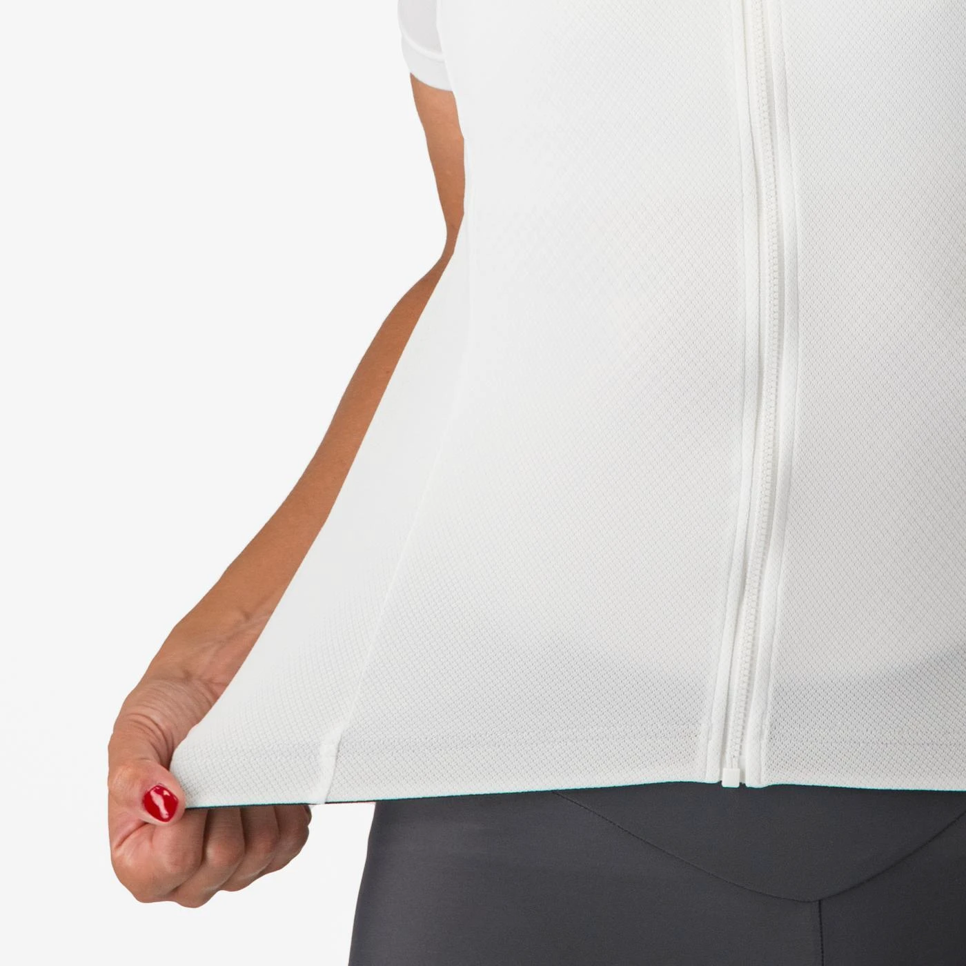 5. Tricou cu maneca scurta Castelli Anima 4, pentru femei, alb fildes, XL Alb Fildes, XL