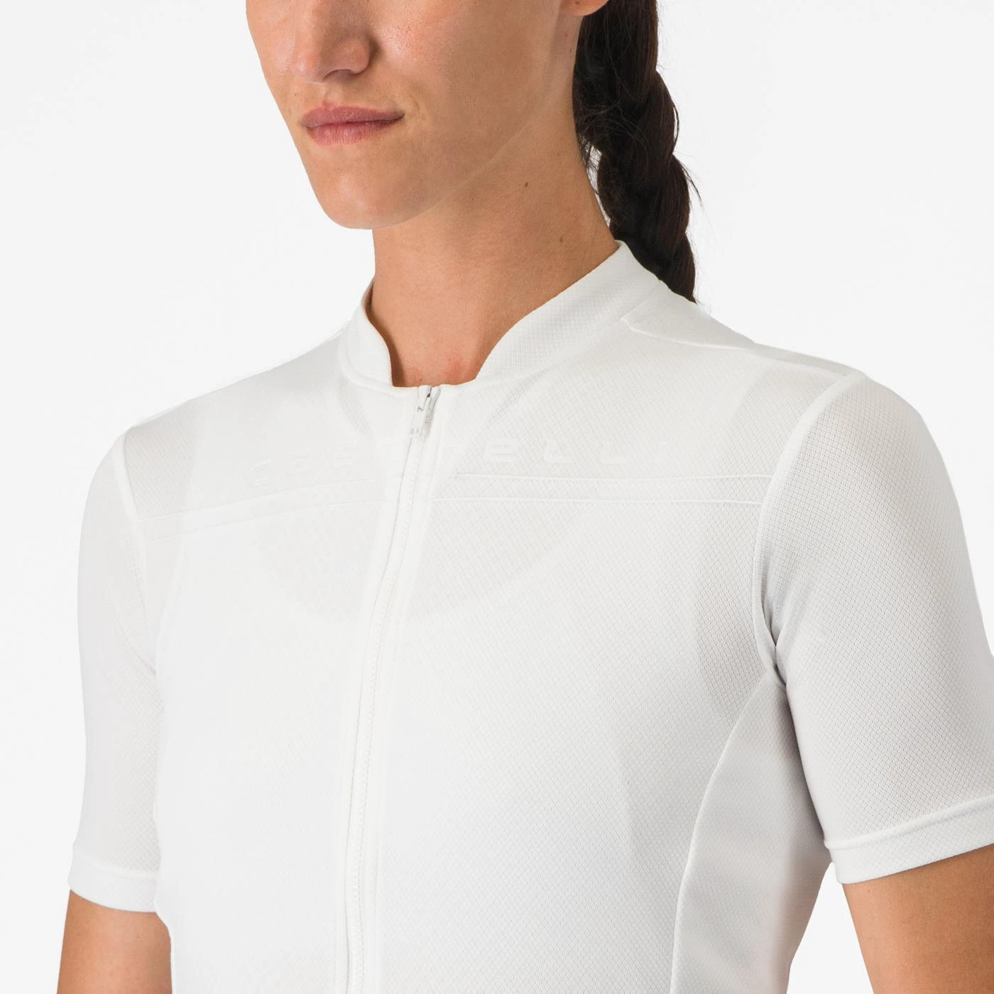 4. Tricou cu maneca scurta Castelli Anima 4, pentru femei, alb fildes, XL Alb Fildes, XL