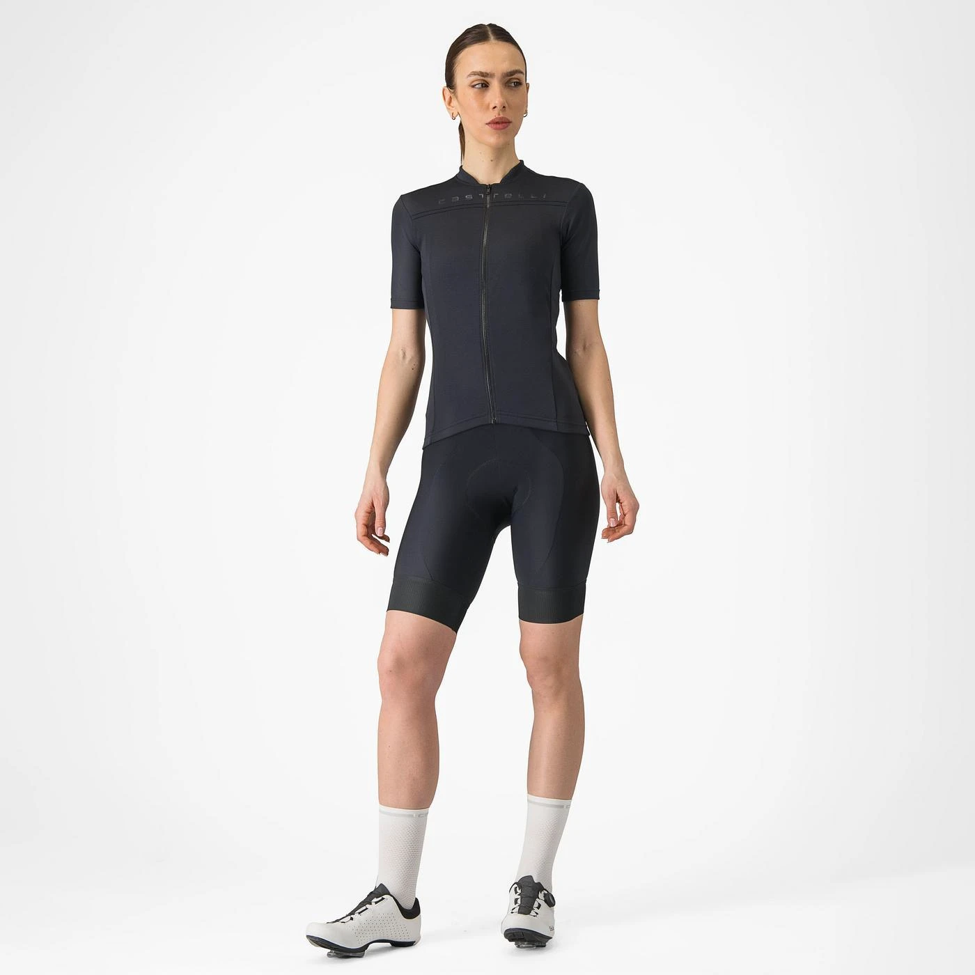 3. Tricou cu maneca scurta Castelli Anima 4, pentru femei, negru deschis, M Negru Deschis, M