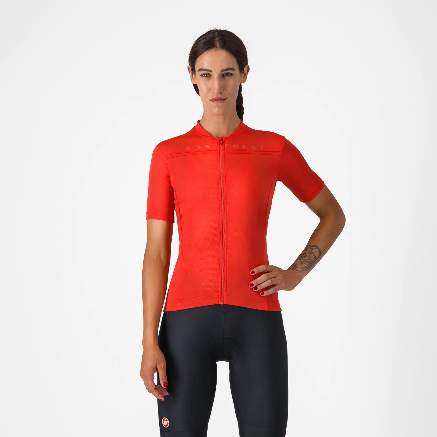 Tricou cu maneca scurta Castelli Anima 4, pentru femei, rosu hibiscus, XL Rosu Hibiscus, XL - 111540