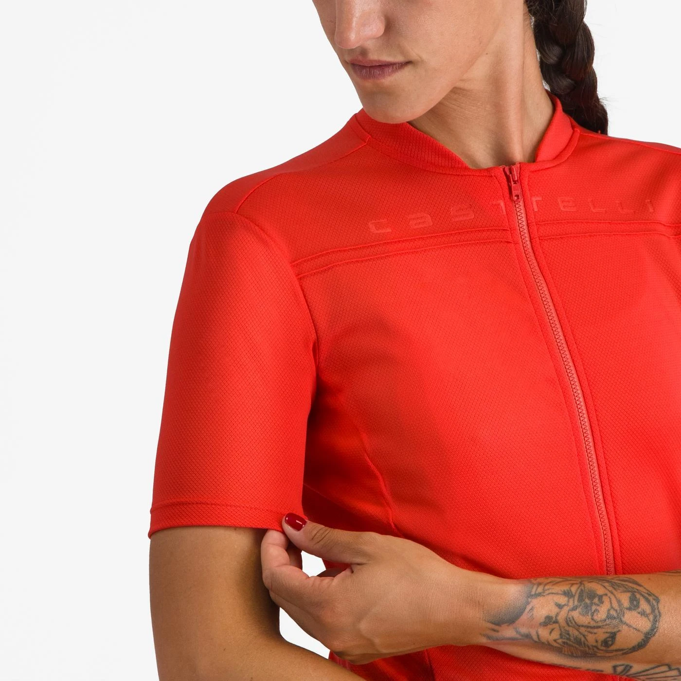 5. Tricou cu maneca scurta Castelli Anima 4, pentru femei, rosu hibiscus, S Rosu Hibiscus, S