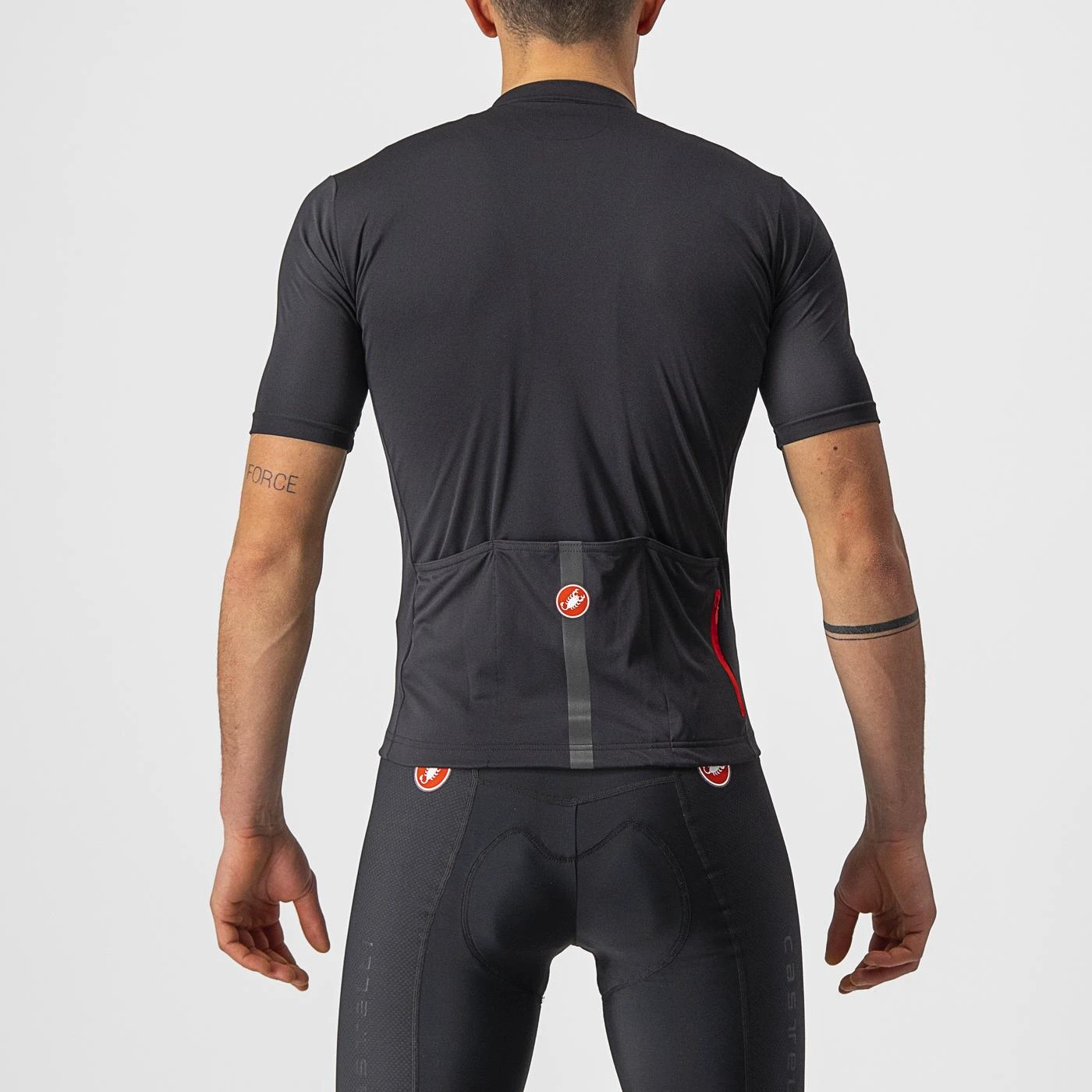 2. Tricou cu maneca scurta Castelli Classifica, pentru barbati, negru deschis, M Negru Deschis, M