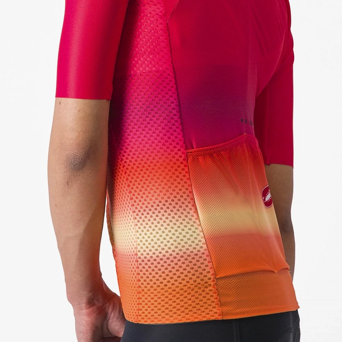 8. Tricou cu maneca scurta Castelli Climber s 4.0 W, de dama, Rosu Magenta Portocaliu, L L, Rosu/Magenta/Portocaliu