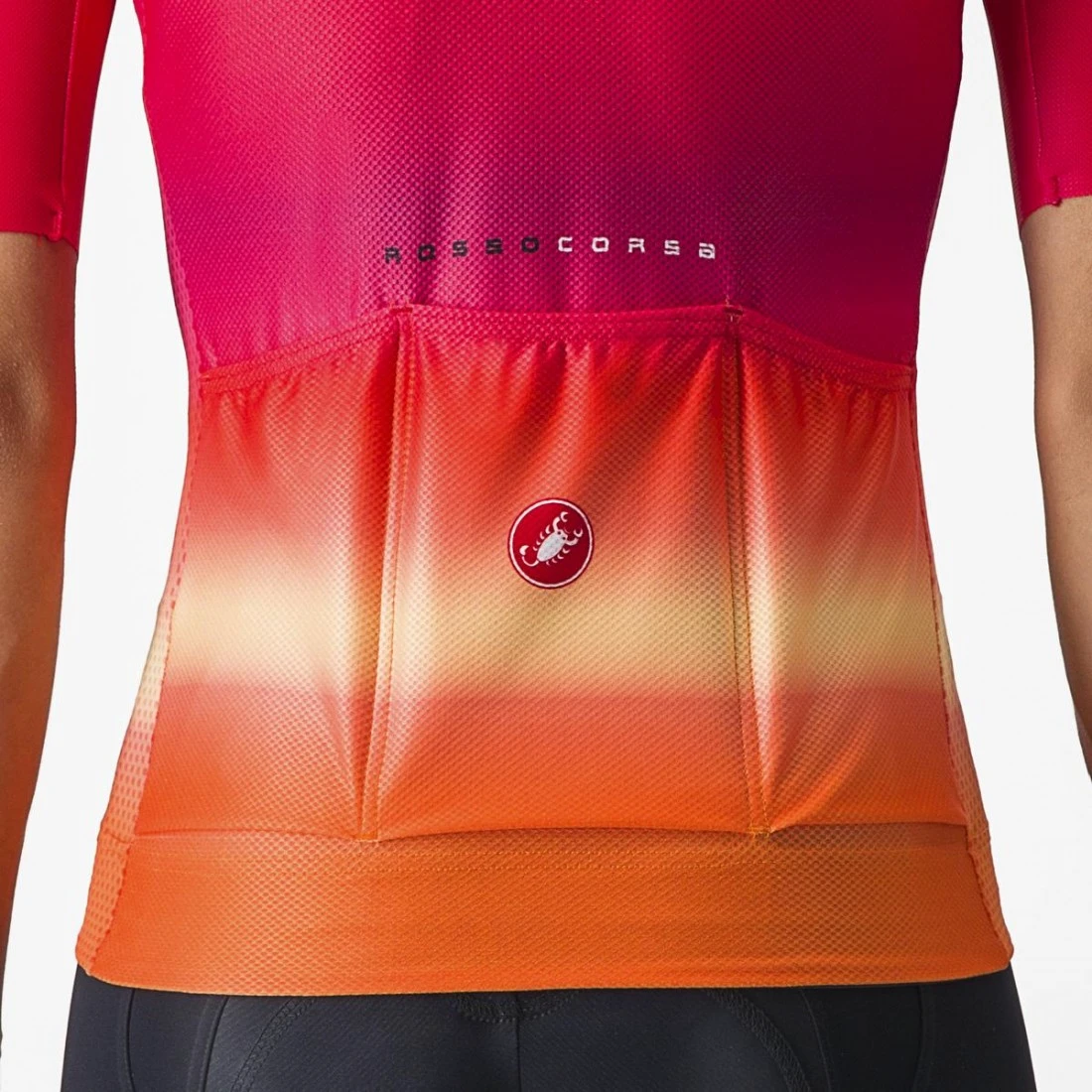 4. Tricou cu maneca scurta Castelli Climber s 4.0 W, de dama, Rosu Magenta Portocaliu, L L, Rosu/Magenta/Portocaliu