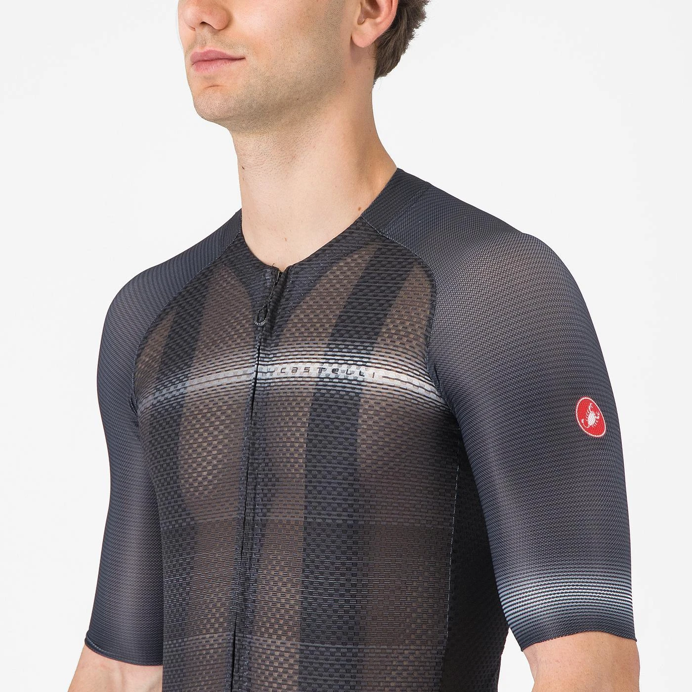 5. Tricou cu maneca scurta Castelli Climbers A C, pentru barbati, negru gri inchis, XXXL Negru/Gri Inchis, XXXL