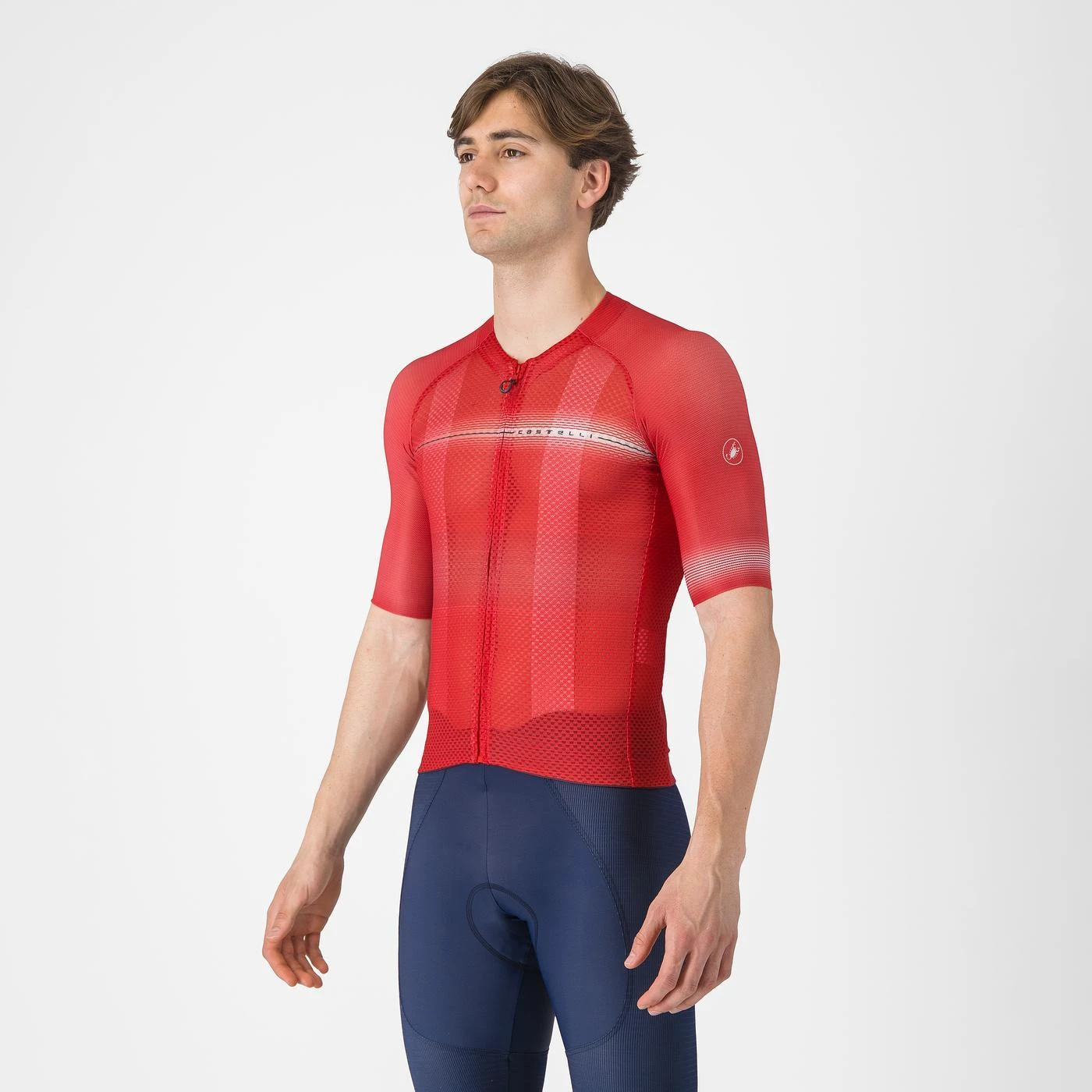 1. Tricou cu maneca scurta Castelli Climbers A C, pentru barbati, rosu negru, M Rosu/Negru, M