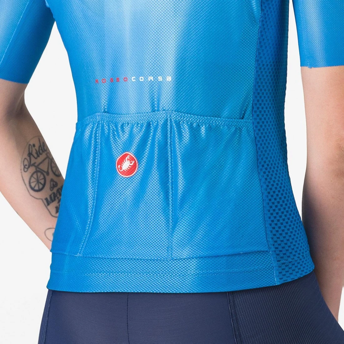 6. Tricou cu maneca scurta Castelli Climbers A C W, pentru femei, albastru aquamarin, S Albastru Aquamarin, S