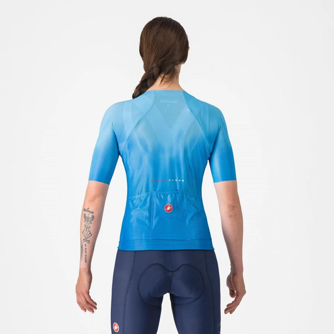 2. Tricou cu maneca scurta Castelli Climbers A C W, pentru femei, albastru aquamarin, S Albastru Aquamarin, S