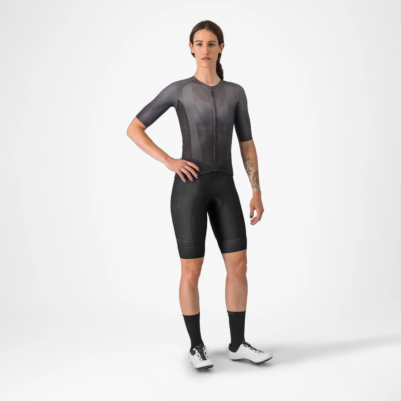 3. Tricou cu maneca scurta Castelli Climbers A C W, pentru femei, negru, XS Negru, XS