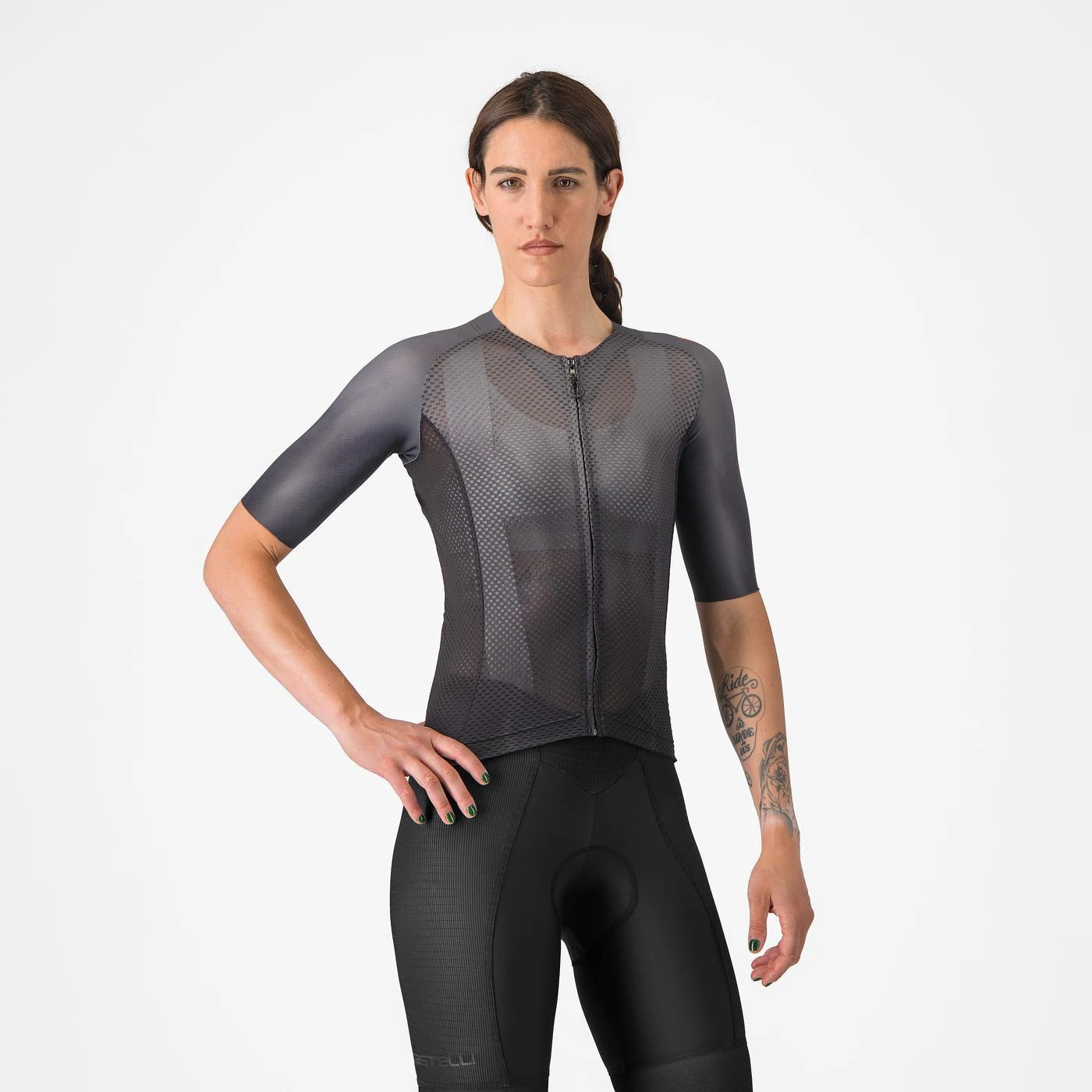 Tricou cu maneca scurta Castelli Climbers A C W, pentru femei, negru, XS Negru, XS - 111661