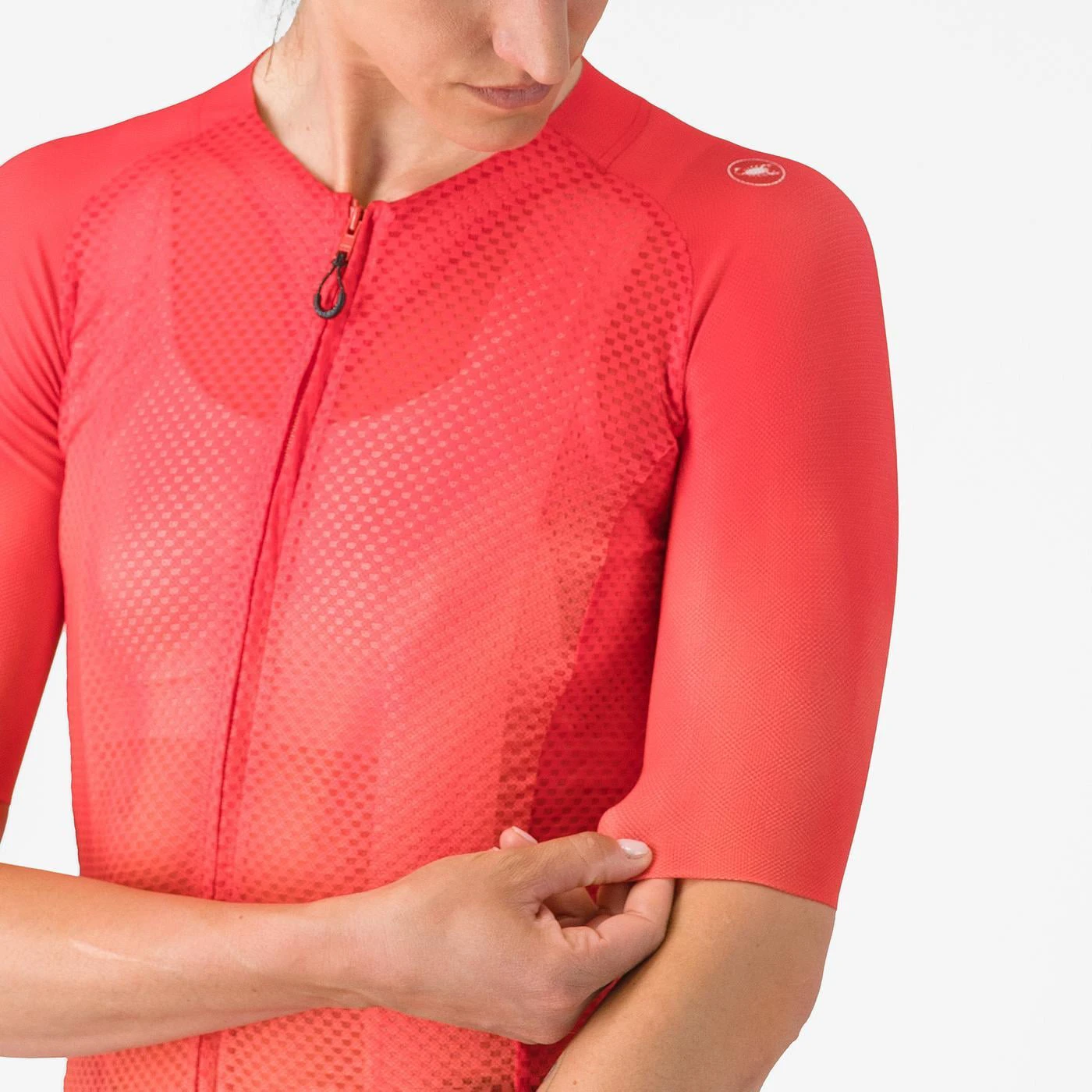 5. Tricou cu maneca scurta Castelli Climbers A C W, pentru femei, rosu hibiscus, XL Rosu Hibiscus, XL