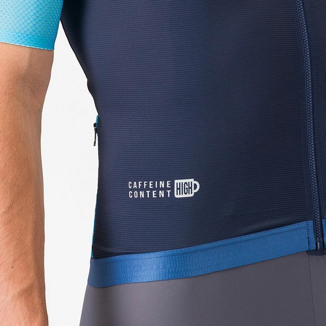 7. Tricou cu maneca scurta Castelli Corretto, pentru barbati, albastru neon albastru belgian L L, Bleumarin/Bleu