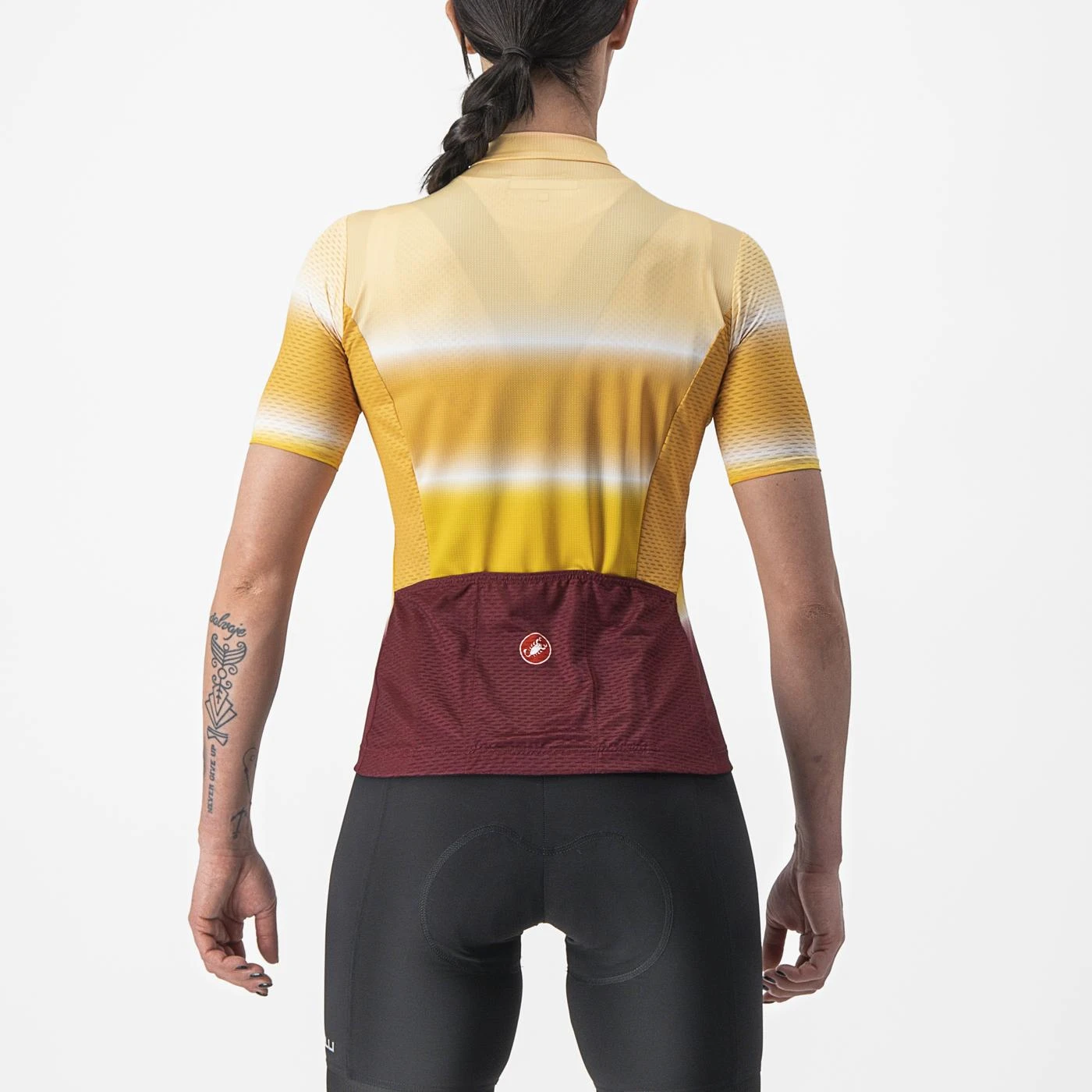 2. Tricou cu maneca scurta Castelli Dolce, de dama, Galben Visiniu, M M, Galben/Visiniu