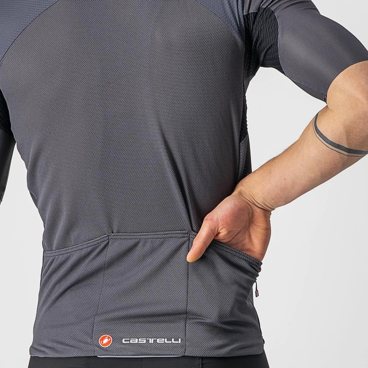 3. Tricou cu maneca scurta Castelli Endurance Elite, Antracit, XXXL XXXL, Antracit