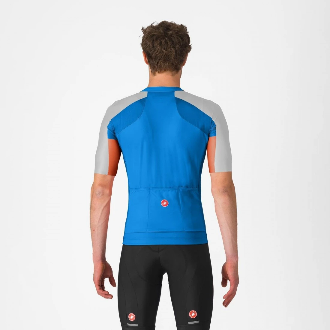 2. Tricou cu maneca scurta Castelli Entrata 6, pentru barbati, albastru Italia gri argintiu-maro mocha, XS Albastru Italia/Gri Argintiu-Maro Mocha, XS