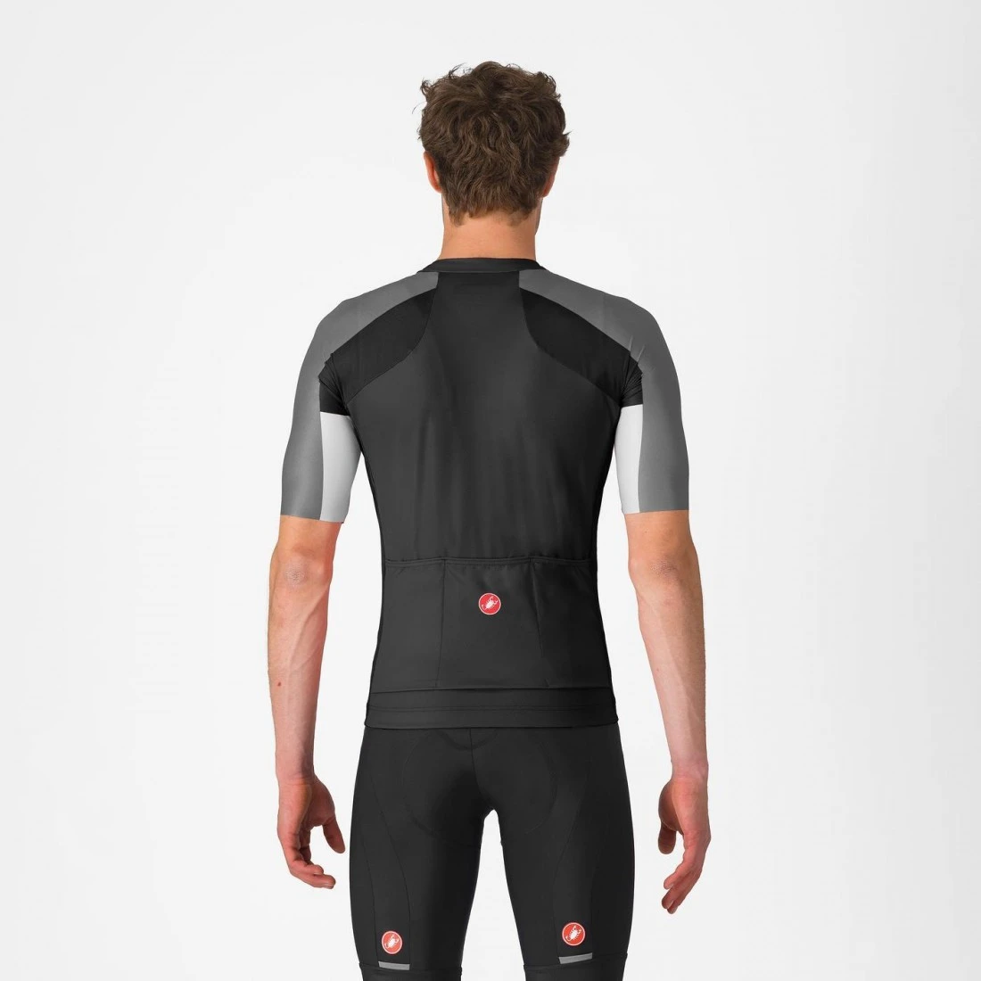 2. Tricou cu maneca scurta Castelli Entrata 6, pentru barbati, negru deschis gri inchis-gri fumuriu, XL Negru Deschis/Gri Inchis-Gri Fumuriu, XL