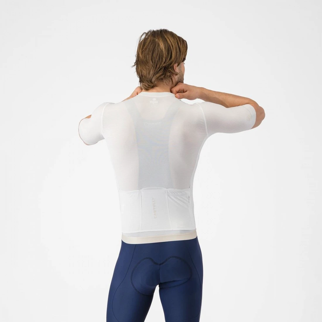 3. Tricou cu maneca scurta Castelli Espresso 2, pentru barbati, alb M M, Alb