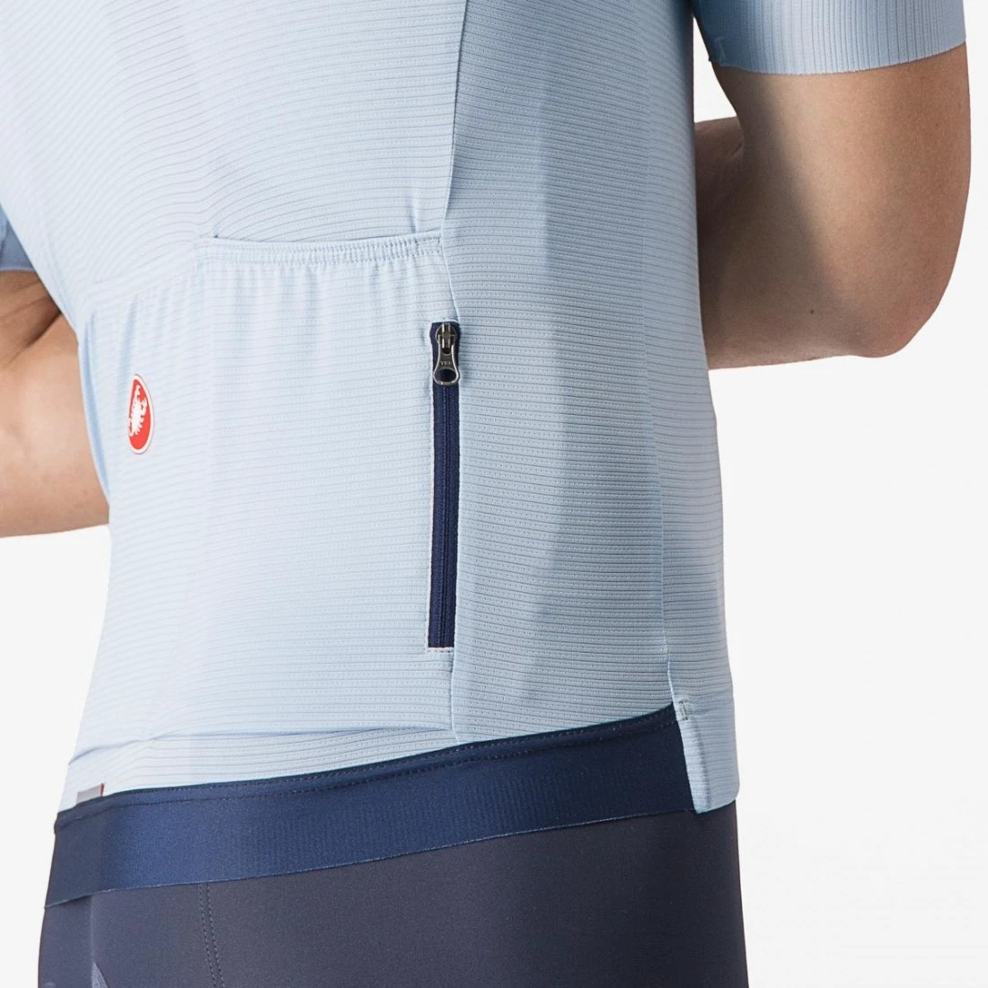 6. Tricou cu maneca scurta Castelli Espresso, Bleu, M M, Bleu