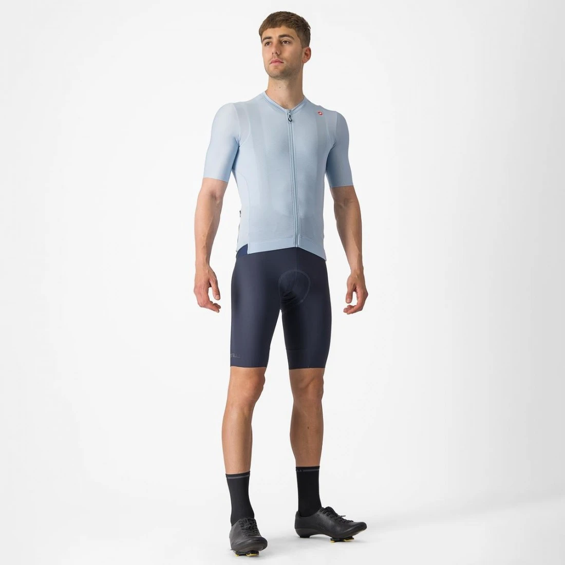 8. Tricou cu maneca scurta Castelli Espresso, Bleu, M M, Bleu
