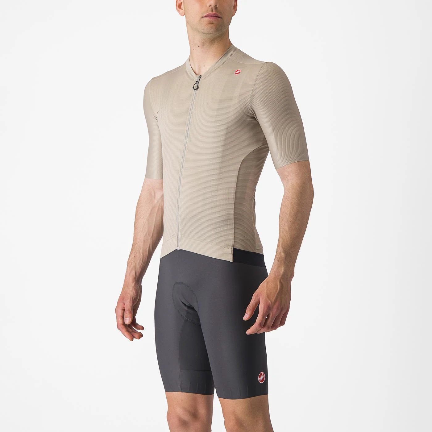 2. Tricou cu maneca scurta Castelli Espresso, pt barbati, gri argila negru, L Gri Argila/Negru, L