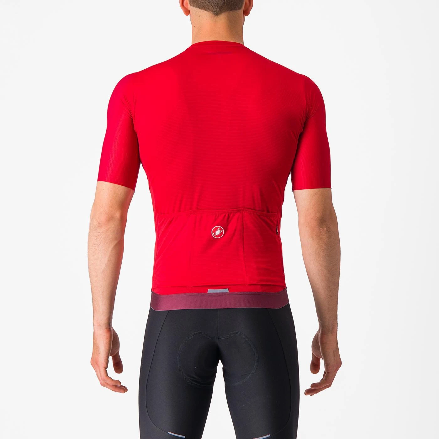 3. Tricou cu maneca scurta Castelli Espresso, pentru barbati, rosu aprins visiniu inchis, L Rosu Aprins/Visiniu Inchis, L