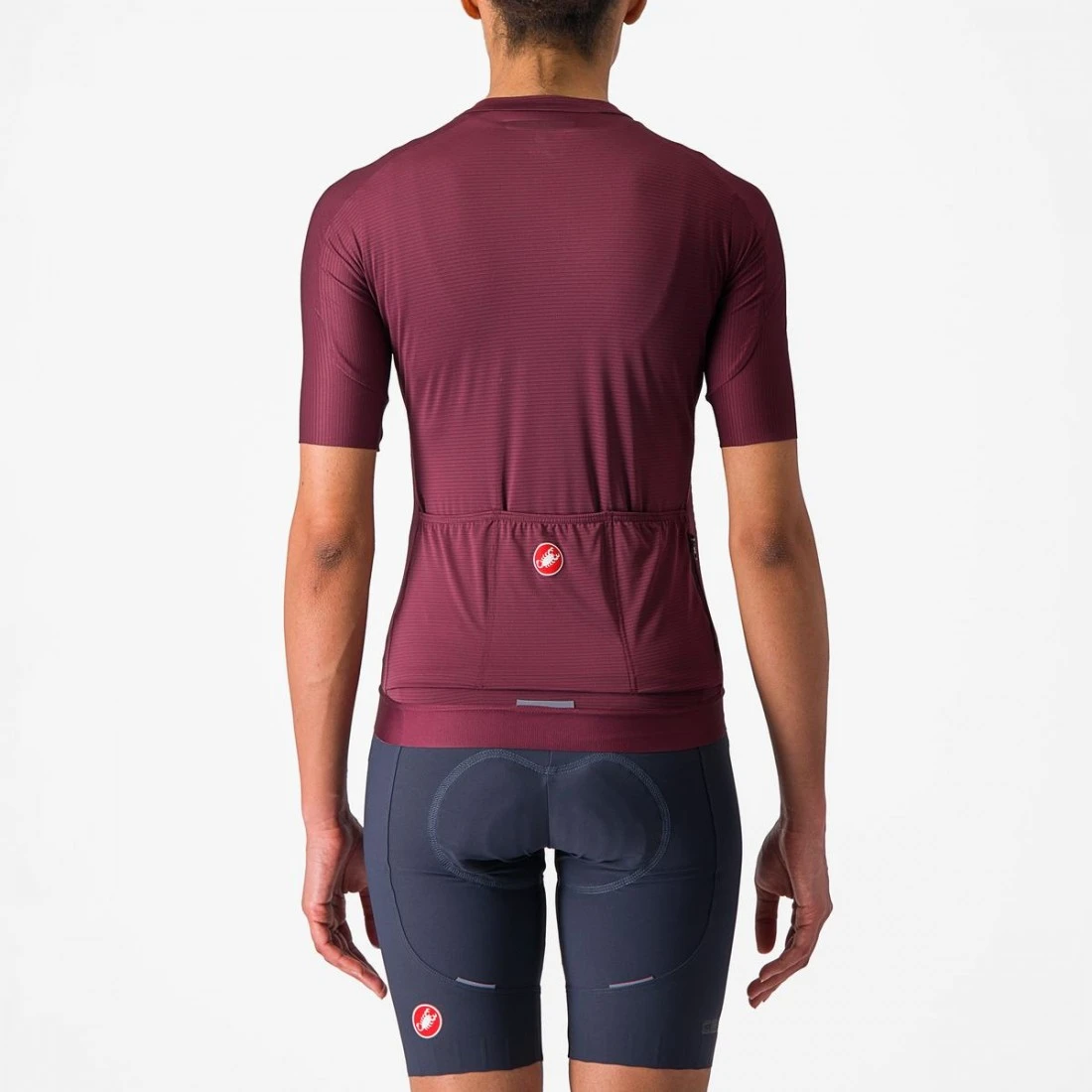 2. Tricou cu maneca scurta Castelli Espresso W, de dama, Visiniu, L L, Visiniu