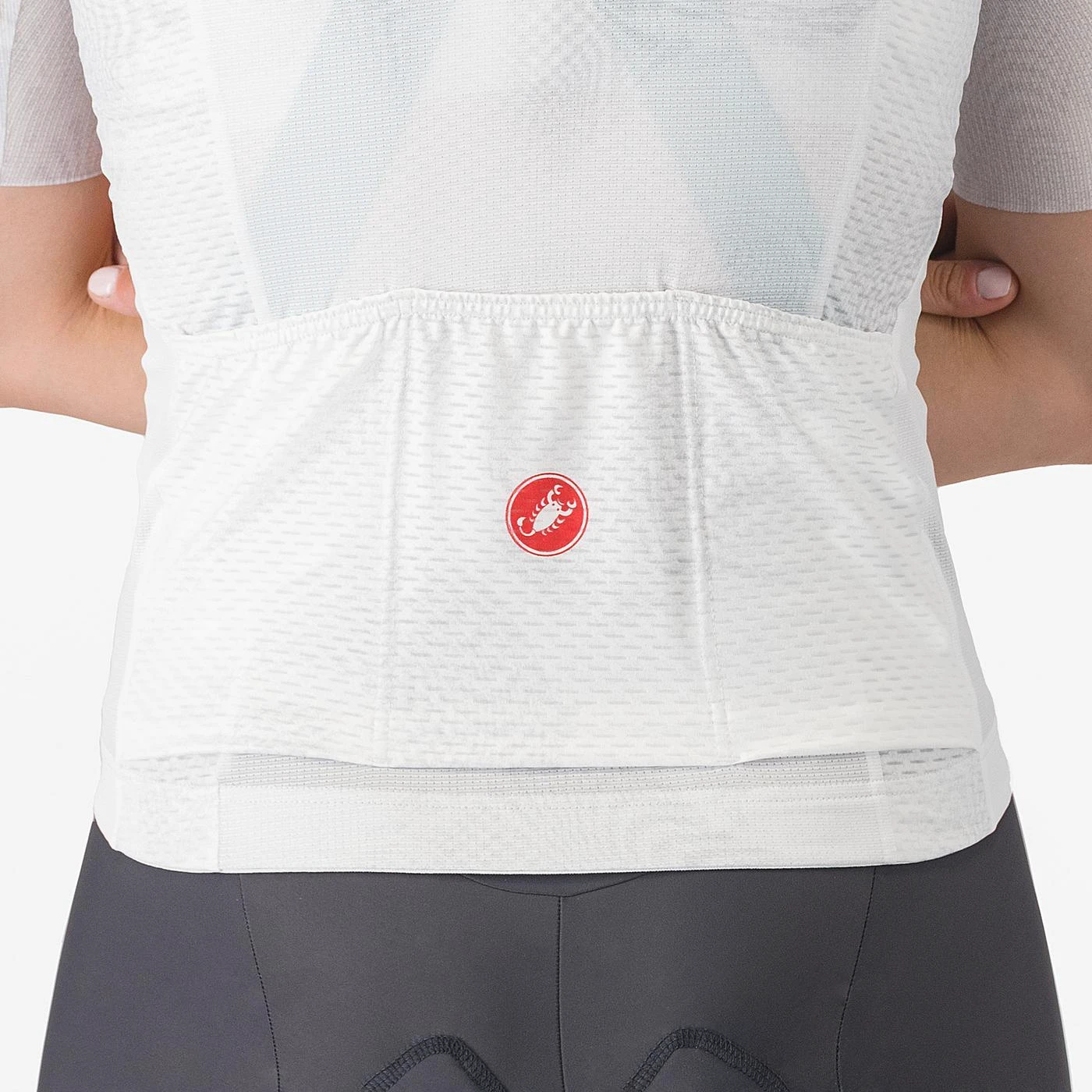 6. Tricou cu maneca scurta Castelli Fantasia, pentru femei, alb, L Alb, L