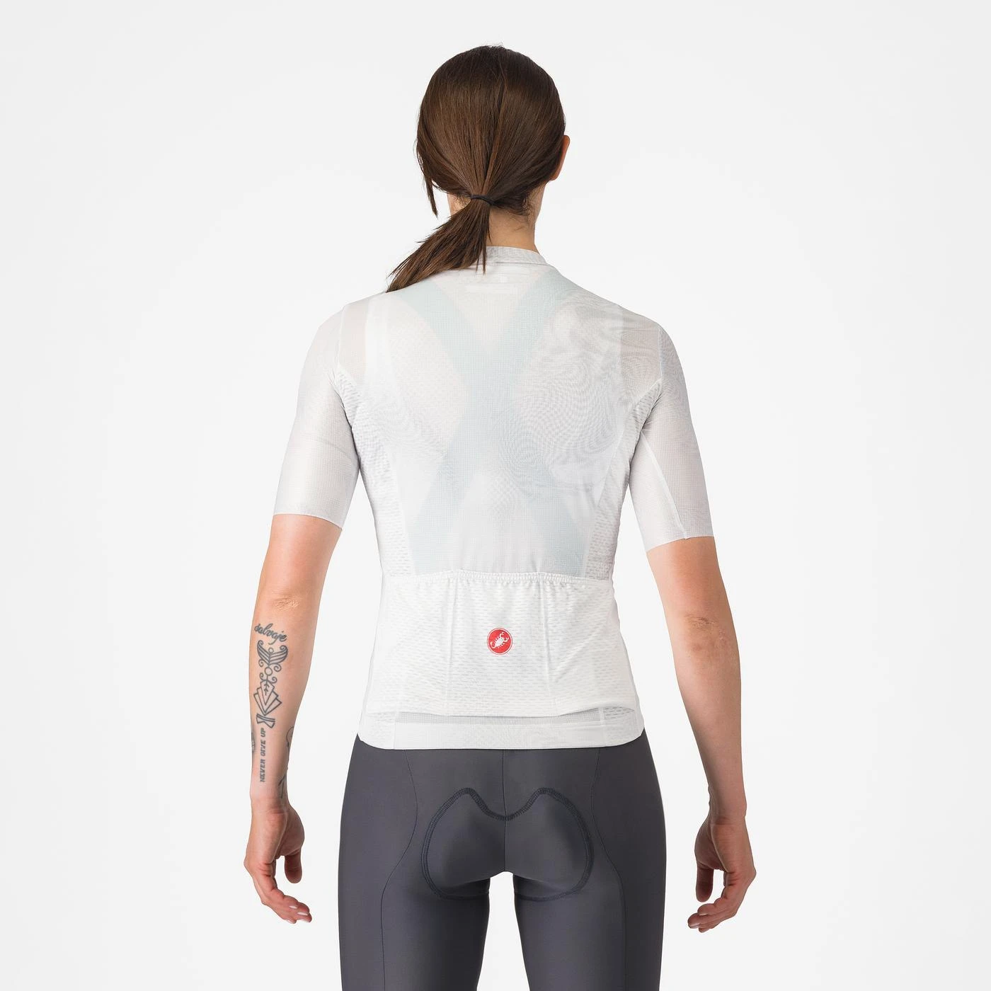 2. Tricou cu maneca scurta Castelli Fantasia, pentru femei, alb, L Alb, L