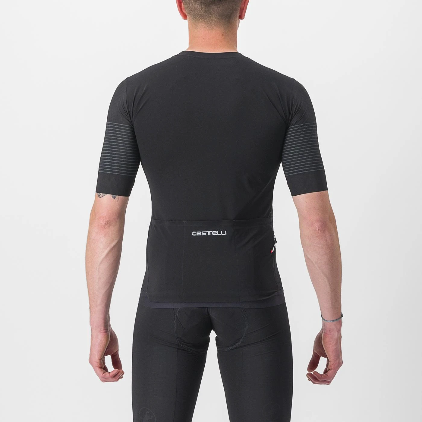 2. Tricou cu maneca scurta Castelli Premio Black, Negru, L L, Negru