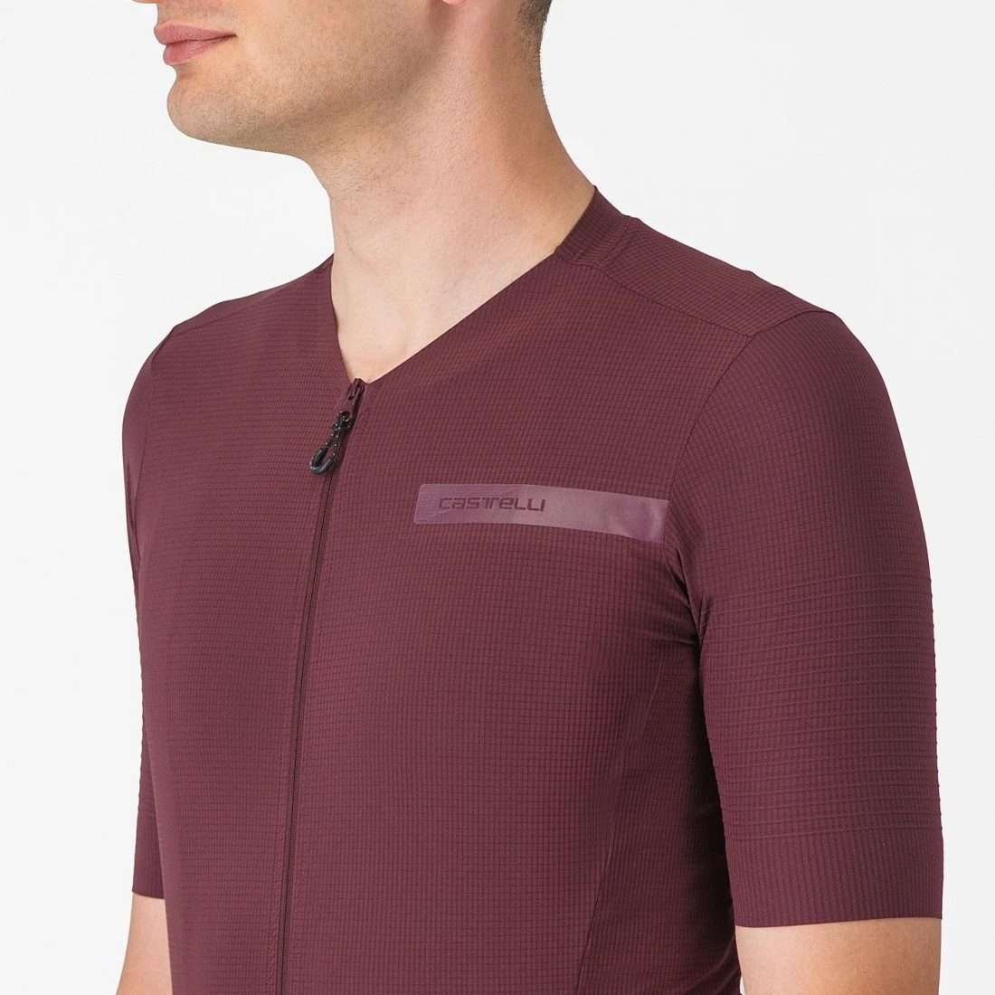 6. Tricou cu maneca scurta Castelli Premio EVO, pentru barbati, visiniu inchis, S Visiniu Inchis, S