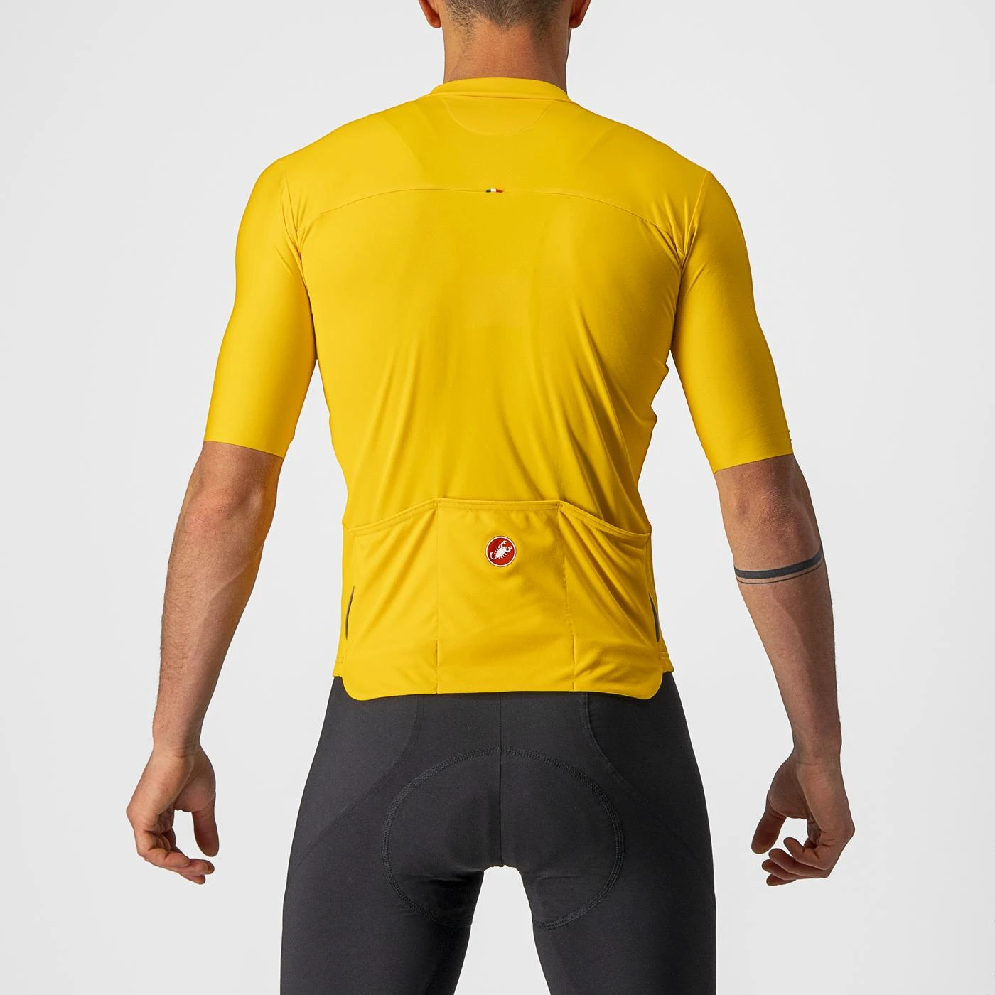 2. Tricou cu maneca scurta Castelli Prologo 7, Galben Antracit Kaki, L L, Galben/Antracit/Kaki
