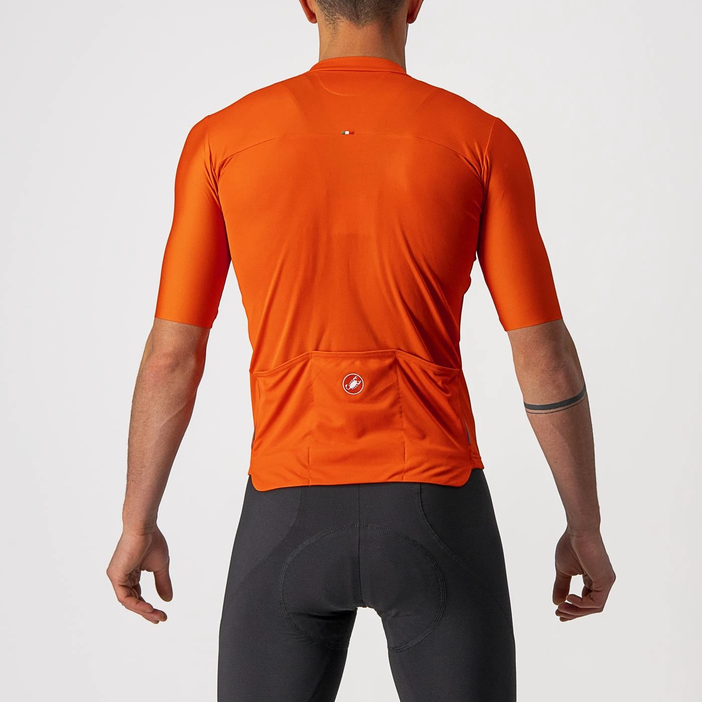 2. Tricou cu maneca scurta Castelli Prologo 7, Portocaliu Antracit Alb, L L, Portocaliu/Antracit/Alb
