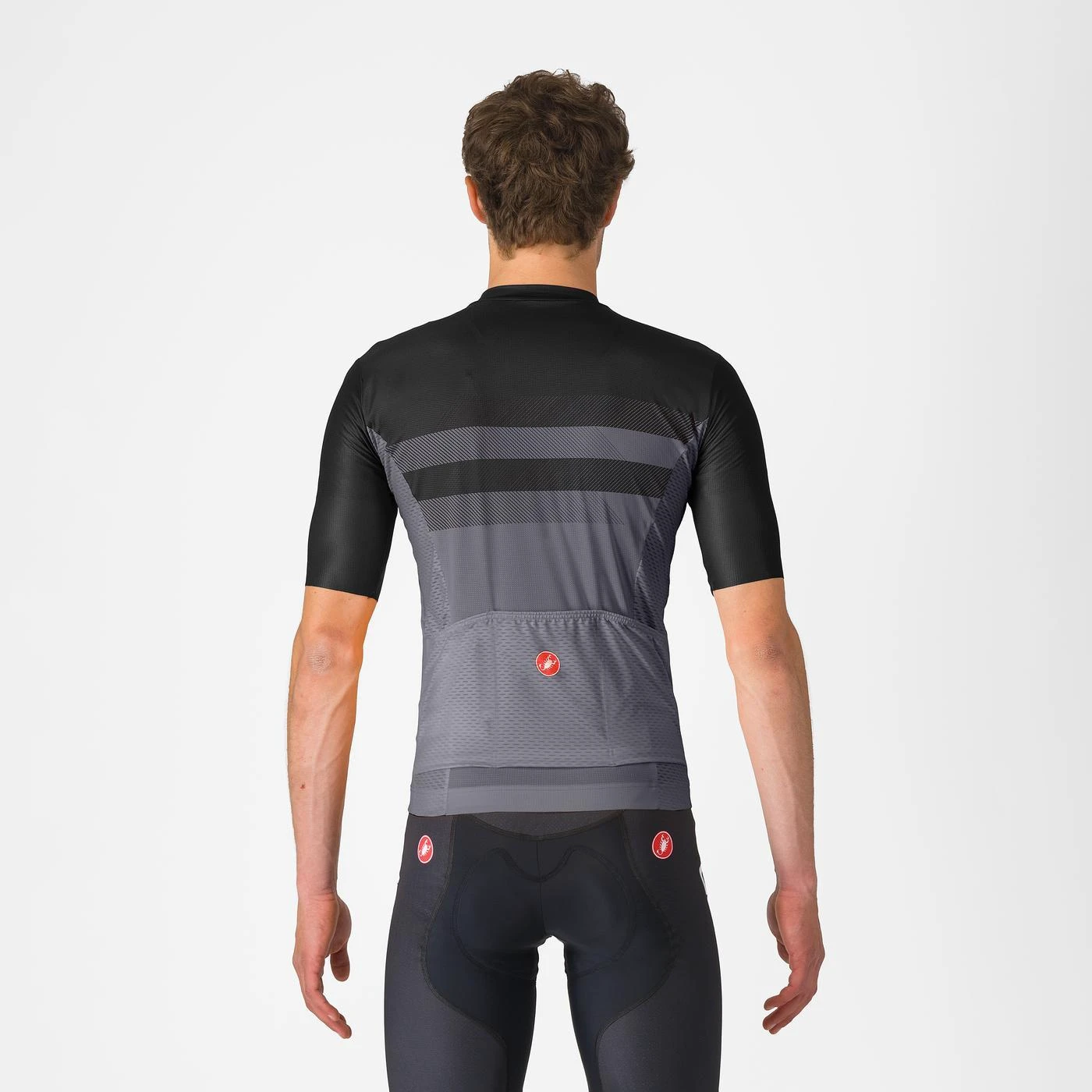 2. Tricou cu maneca scurta Castelli Simbolo, pentru barbati, gri fumuriu negru, M Gri Fumuriu/Negru, M