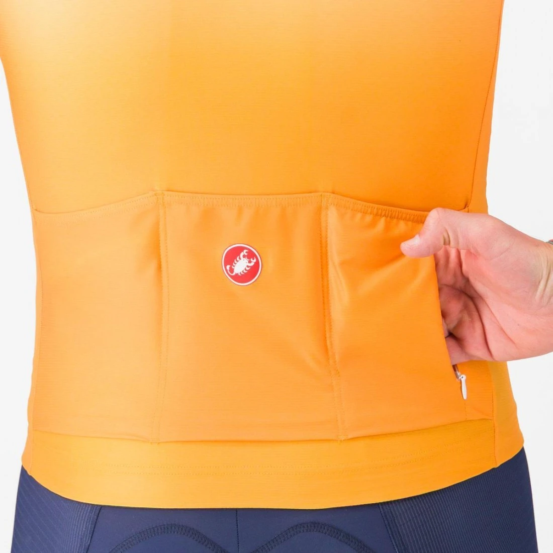 6. Tricou cu maneca scurta Castelli UPF, pentru barbati, portocaliu aprins, L L, Portocaliu