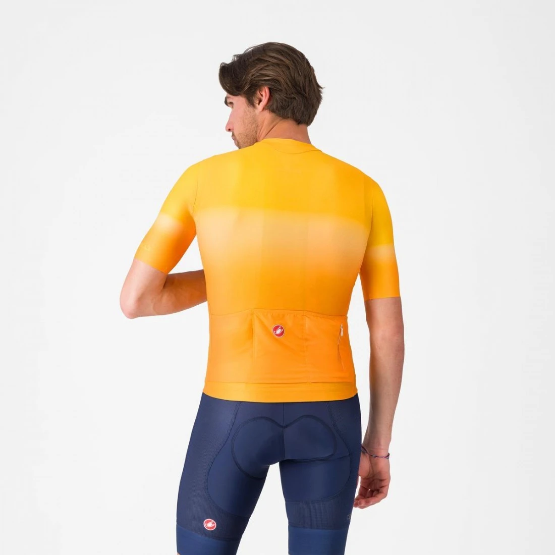 4. Tricou cu maneca scurta Castelli UPF, pentru barbati, portocaliu aprins, L L, Portocaliu