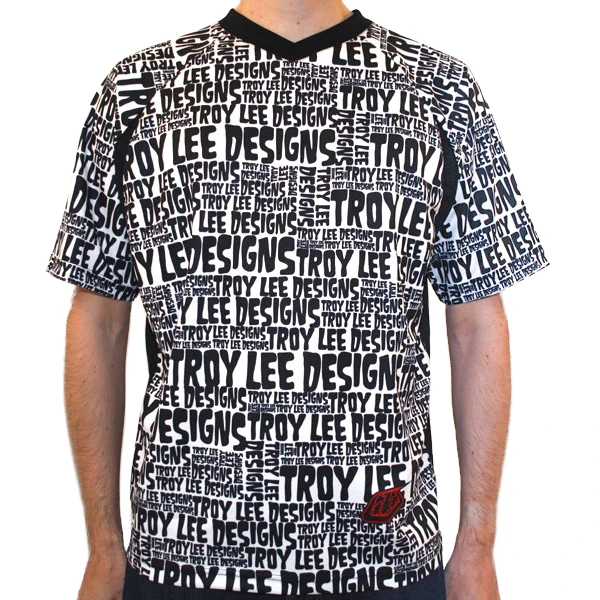 Tricou cu maneca scurta Troy Lee Design Skyline, Alb Negru, M Alb/Negru, M - 102843