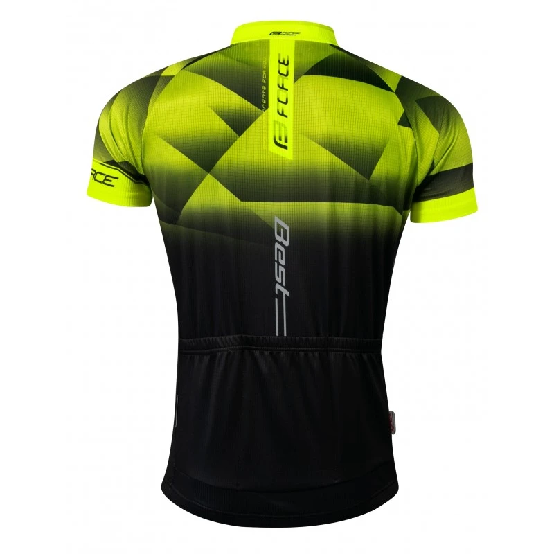 2. Tricou Force Best maneci scurte fluo negru XS XS, Galben fluo/Negru