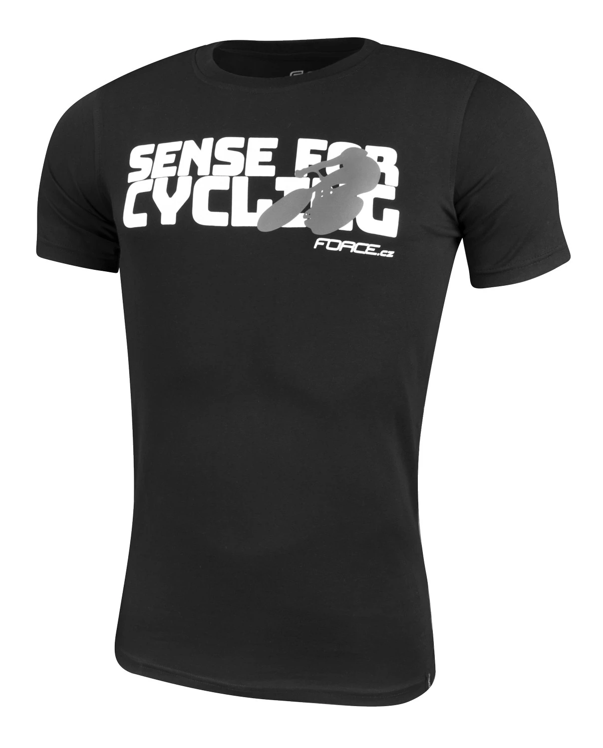 Tricou Force Sense negru print alb S S, Negru/Alb - 103383