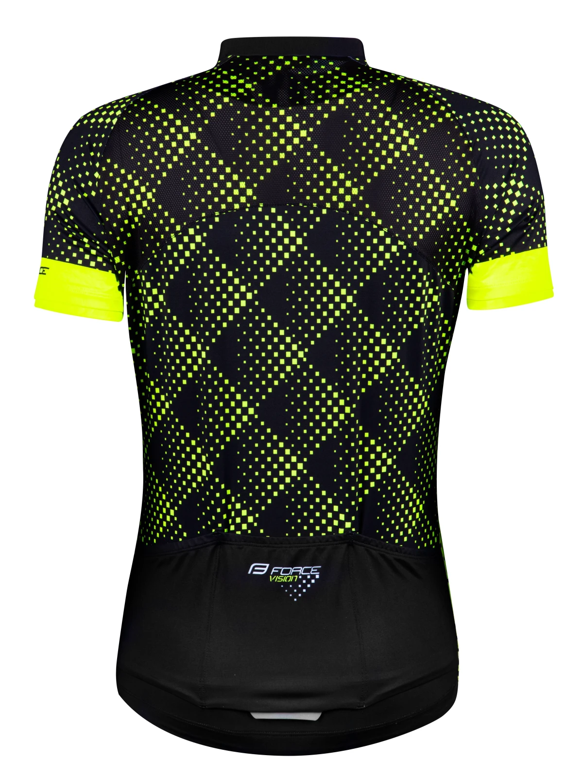 2. Tricou maneca scurta dama Force Vision, fluo, XL XL, Galben fluo/Negru