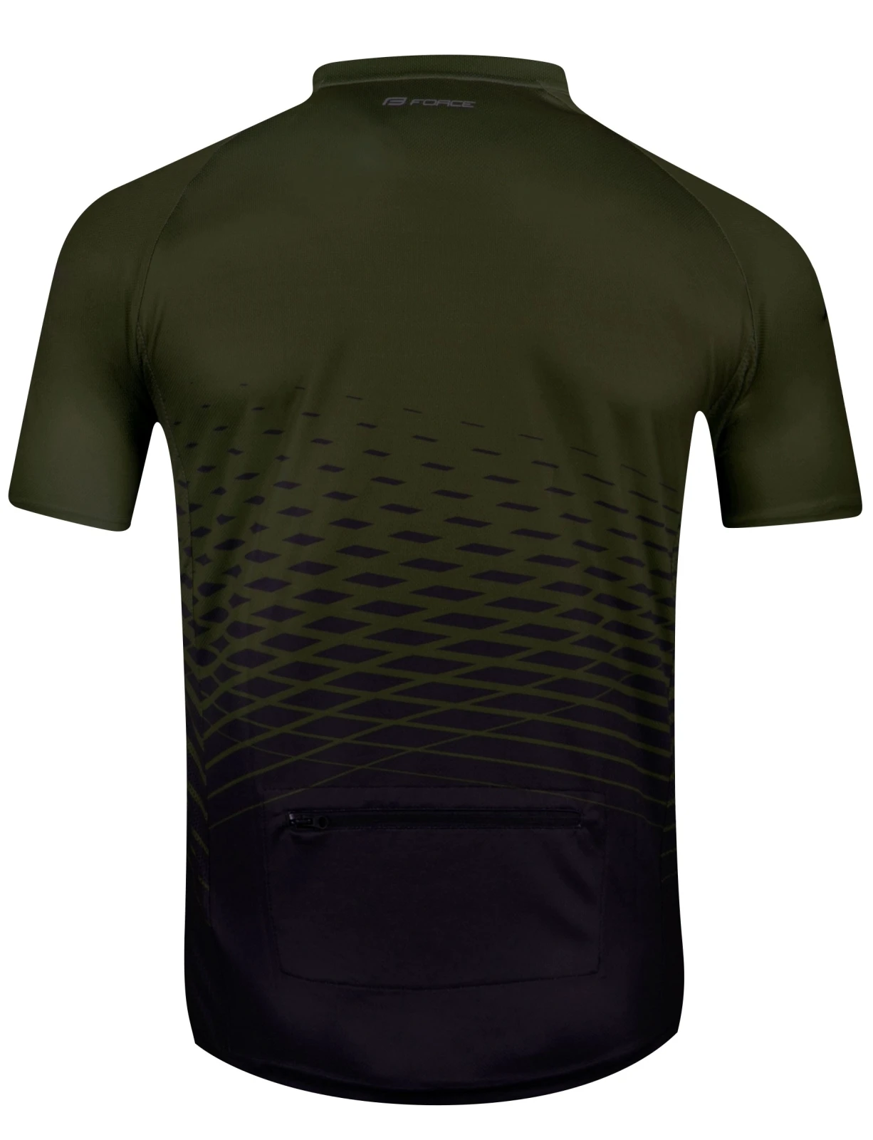 2. Tricou maneca scurta Force MTB Angle army XS XS, Kaki/Negru
